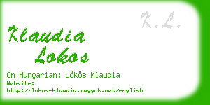 klaudia lokos business card