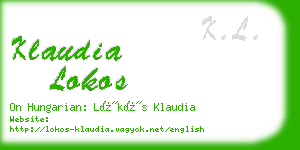 klaudia lokos business card